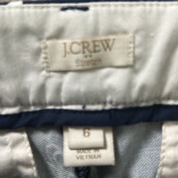 J. Crew factory Navy Anchor Pattern Chinos stretch size 6 - Picture 4 of 8